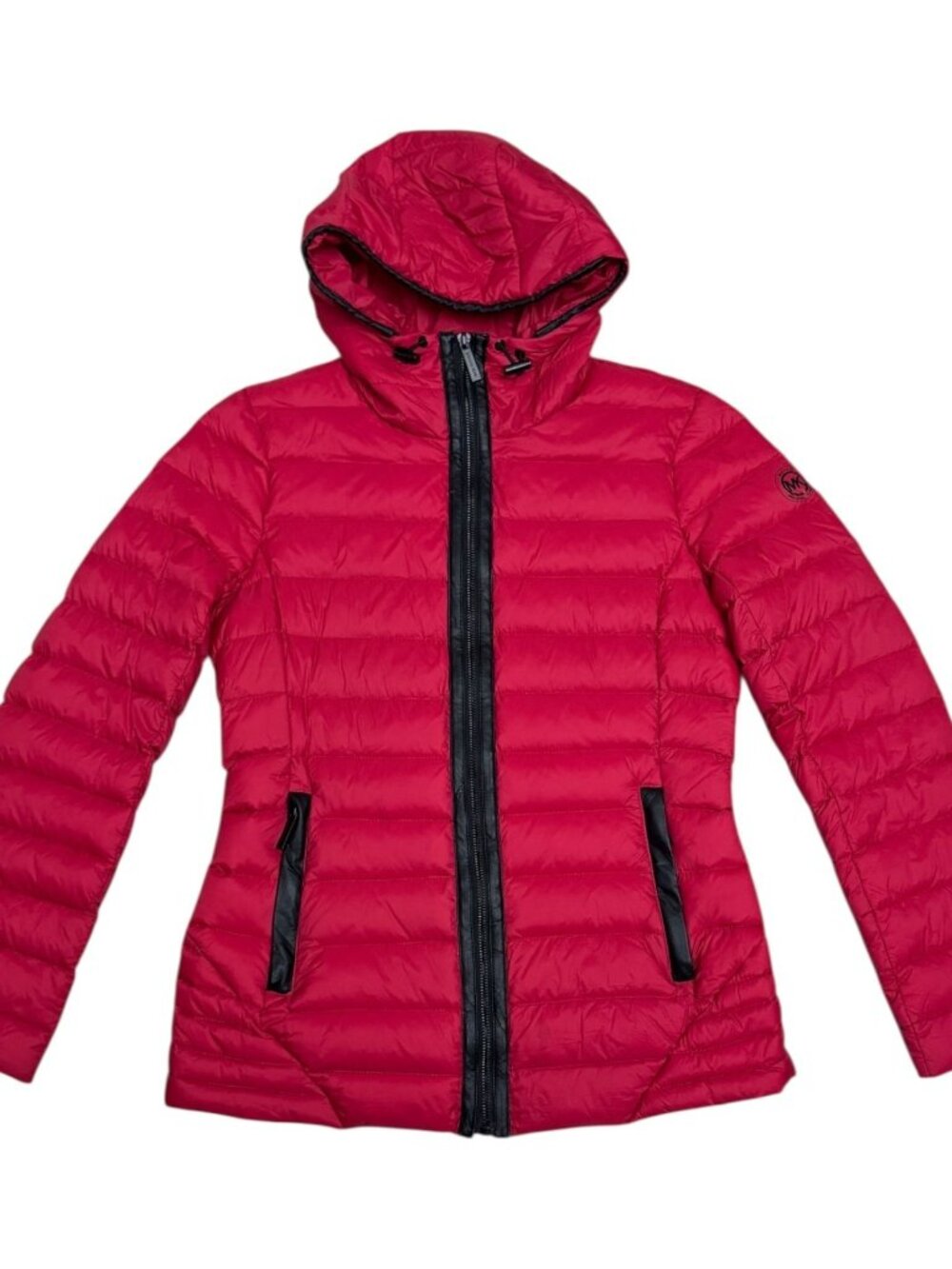 MICHAEL KORS DOWN FILL Packable Red Winter Puffer Parka Jacket Coat Womens Small
